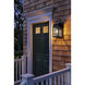 Durham 1 Light 15 inch Matte Black Outdoor Sconce in Seedy Glass, Brass Traditions by Innovations Lighting