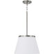 Drake 1 Light 13.25 inch Brushed Nickel Pendant Ceiling Light