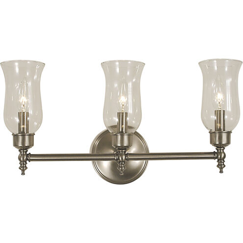 Sheraton 3 Light 20 inch Antique Brass Sconce Wall Light