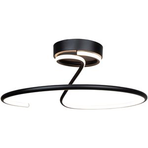 Halo LED 20 inch Black Semi-Flush Mount Ceiling Light