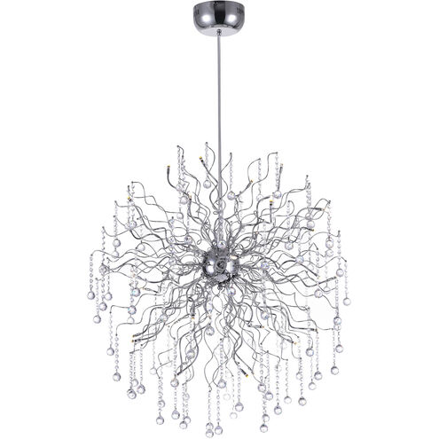 Cherry Blossom LED 35 inch Chrome Chandelier Ceiling Light