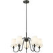 Gianna 5 Light 26 inch Matte Black Chandelier Ceiling Light