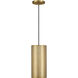 Grid 1 Light 6 inch Soft Rass Pendant Ceiling Light in Soft Brass