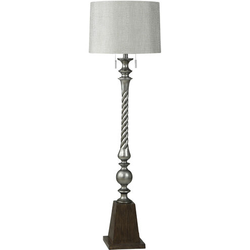 Cameron 65 inch 60.00 watt Metallic Silver Floor Lamp Portable Light