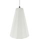 Radiance Collection - Fluted 1 Light 9 inch Bisque Pendant Ceiling Light in Dark Bronze, White Cord, Replaceable Bulb, 9W x 13H, Form+Finish+Function