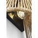 Chapman & Myers Antigua LED 9 inch Bronze and Natural Abaca Sconce Wall Light