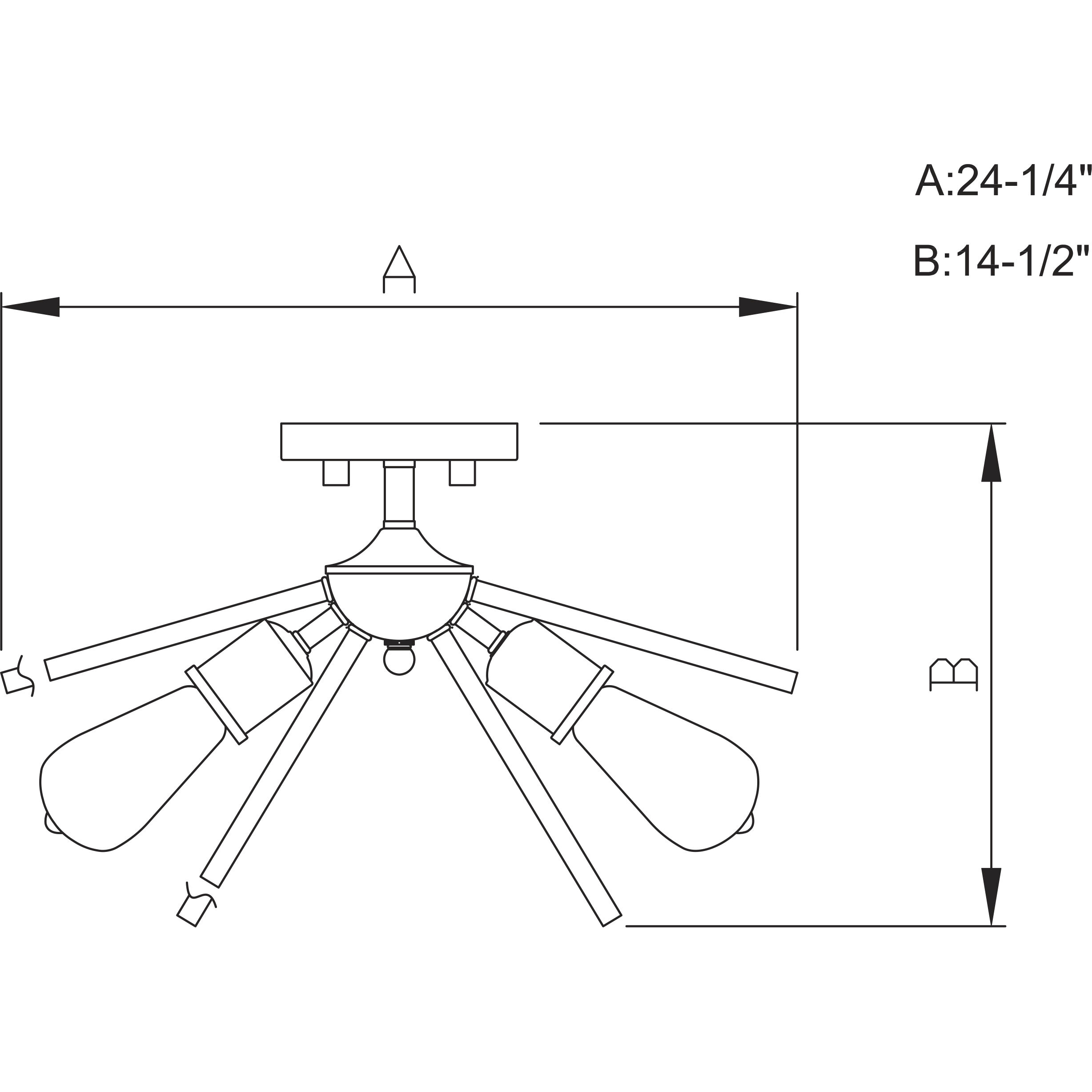 Estelle LED 24 inch Natural Brass Semi-Flush Mount Ceiling Light