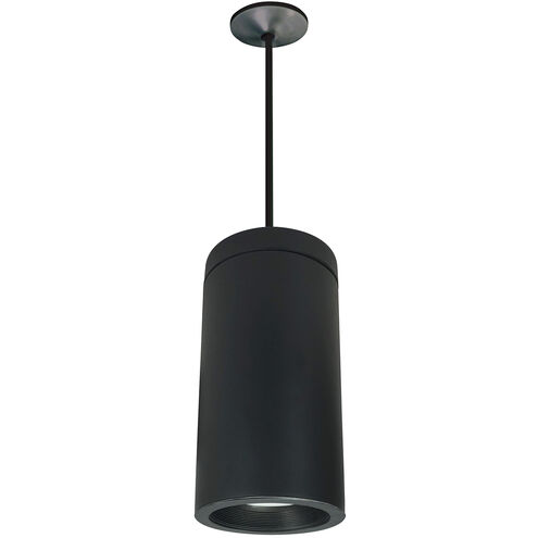 Cobalt Black Pendant Mount Cylinder Ceiling Light in 3000K, 750, Baffle