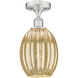 Ballston Preston 1 Light 6.25 inch Brushed Satin Nickel Semi-Flush Mount Ceiling Light in Mercury