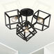 Cassio 4 Light 24 inch Matte Black Semi-Flush Mount Ceiling Light