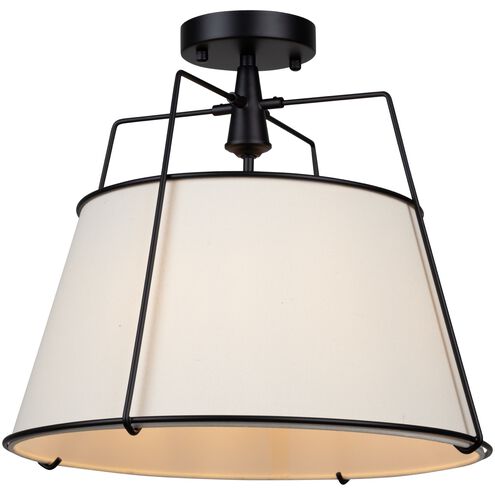 Pullman LED 17 inch Black Semi-Flush Mount Ceiling Light