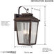 Irvington Manor Outdoor Wall Mount in Incandescent, Clear Seeded Glass, The Great Outdoors