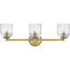 Ava Bath Vanity Light Wall Light in Clear