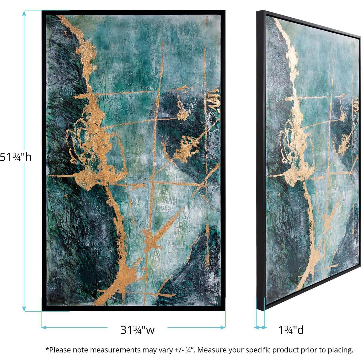 Ocean Wave 2 51 X 31 inch Hand Painted Wall Art