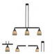 Franklin Restoration Chatham LED 39 inch Matte Black Island Light Ceiling Light in Mercury Glass, Franklin Restoration