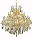 Maria Theresa 24 Light 36 inch Gold Dining Chandelier Ceiling Light in Golden Teak