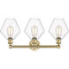 Cindyrella 3 Light 26 inch Brushed Brass Bath Vanity Light Wall Light in Clear