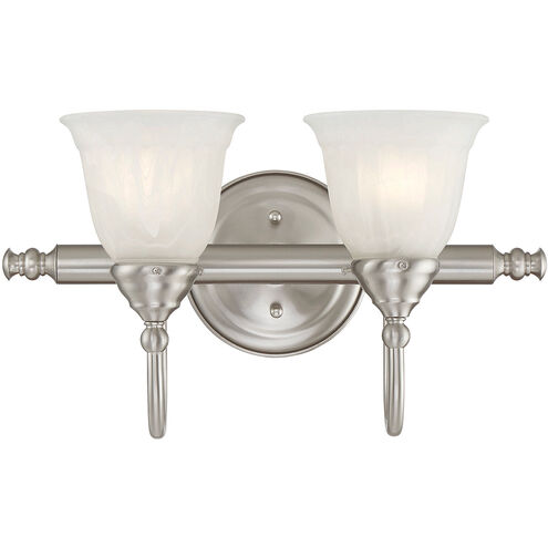 Brunswick 2 Light 17 inch Satin Nickel Vanity Light Wall Light, Essentials