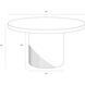 Nicolette 55 X 30 inch White Outdoor Dining Table