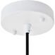 Forte 1 Light 16 inch White Pendant Ceiling Light