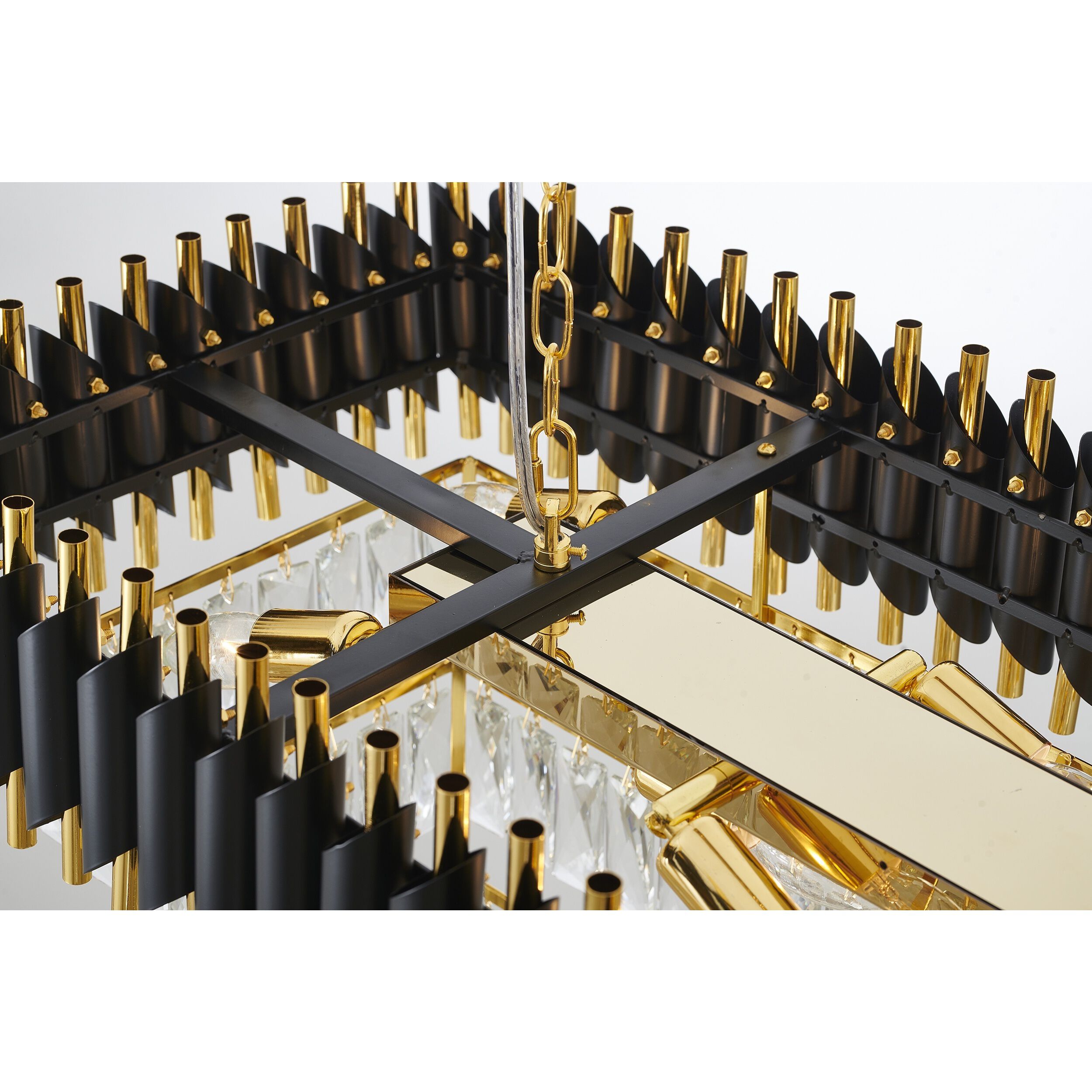 Canada LED 14.5 inch Black and Gold Chandelier Ceiling Light