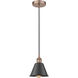 Edison Smithfield 1 Light 7 inch Antique Copper Mini Pendant Ceiling Light