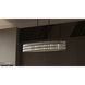 Gibson 5 Light 42 inch Matte Black Linear Chandelier Ceiling Light, Medium