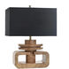 Architectural 32 inch 150 watt Light Brown and Black Table Lamp Portable Light