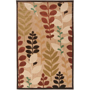 Portera 90 X 60 inch Brown and Green Outdoor Area Rug, Olefin