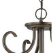 Bella 3 Light 16 inch Oiled Bronze Semi Flush Mount Ceiling Light
