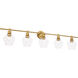 Gene 5 Light 47 inch Brass Wall sconce Wall Light