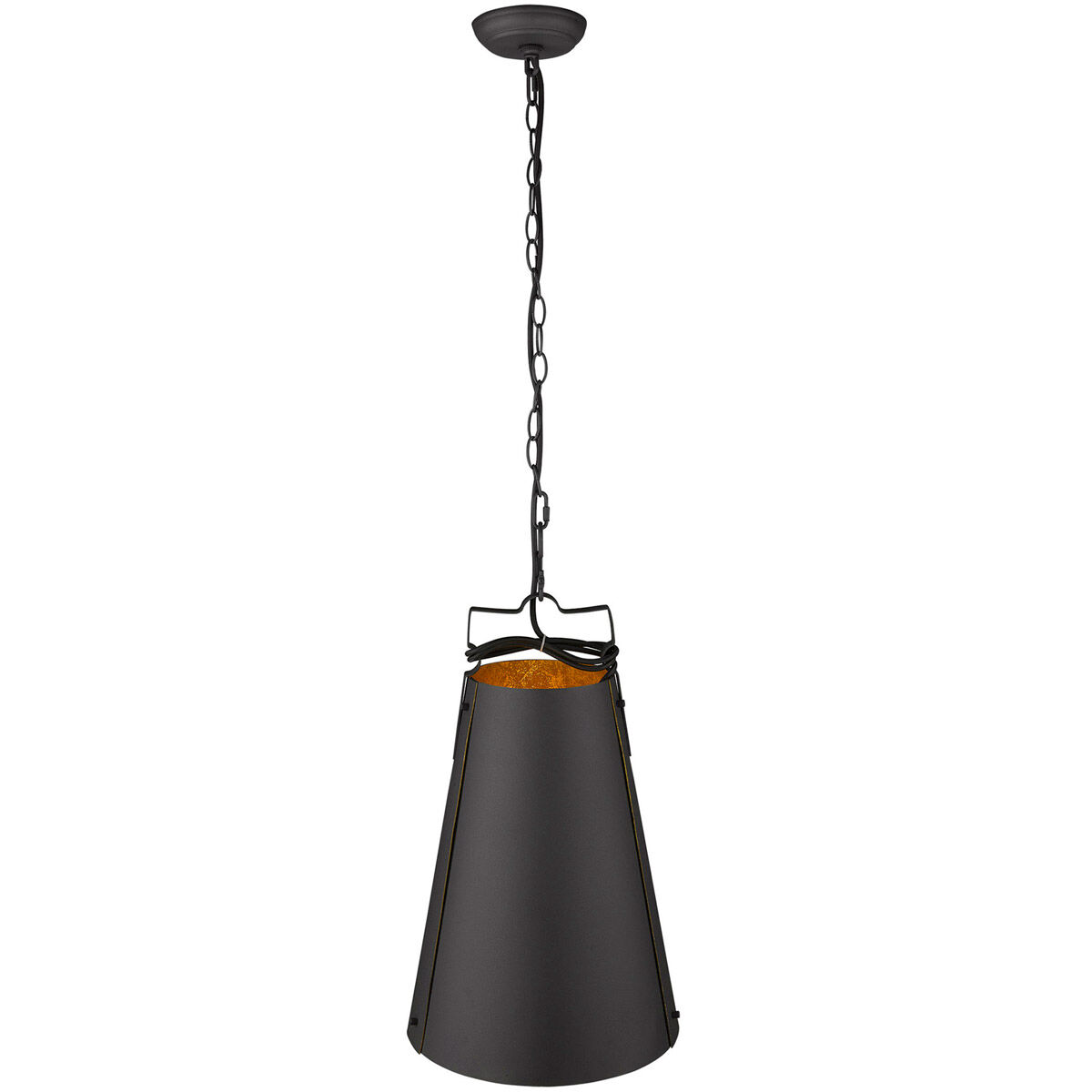 Faza 1 Light 13 inch Matte Black Pendant Ceiling Light