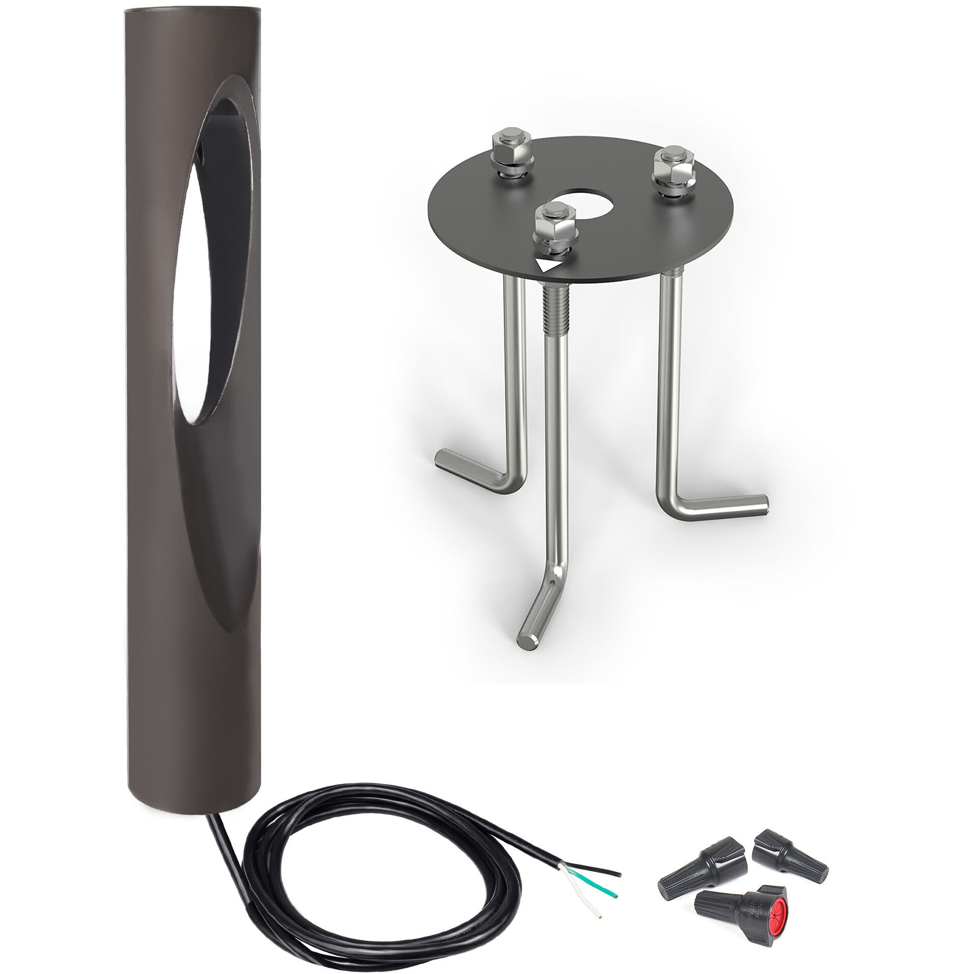 Scoop 120 12.5 watt Bronze Bollard Lighting in 3000K, WAC Landscape