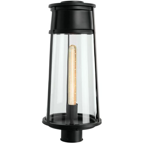 Cone 1 Light 19.75 inch Satin Brass with Clear Outdoor Post Light
