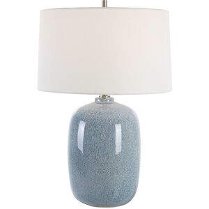 Jubilee 26.75 inch 150.00 watt Sky Blue Glaze with Cobalt Mottled Details Table Lamp Portable Light