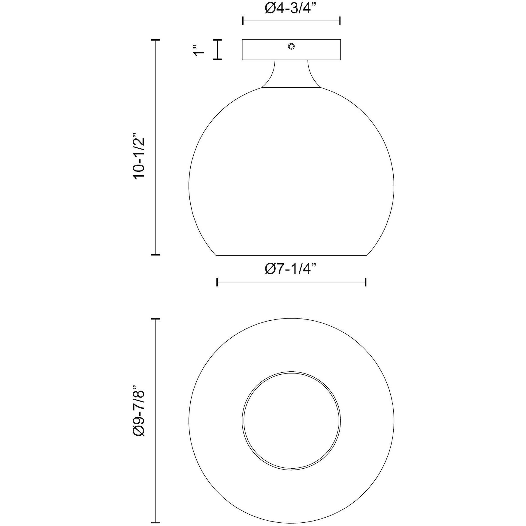 Alora Mood Castilla 1 Light 9.88 inch Clear Glass/Matte Black Flush Mount Ceiling Light