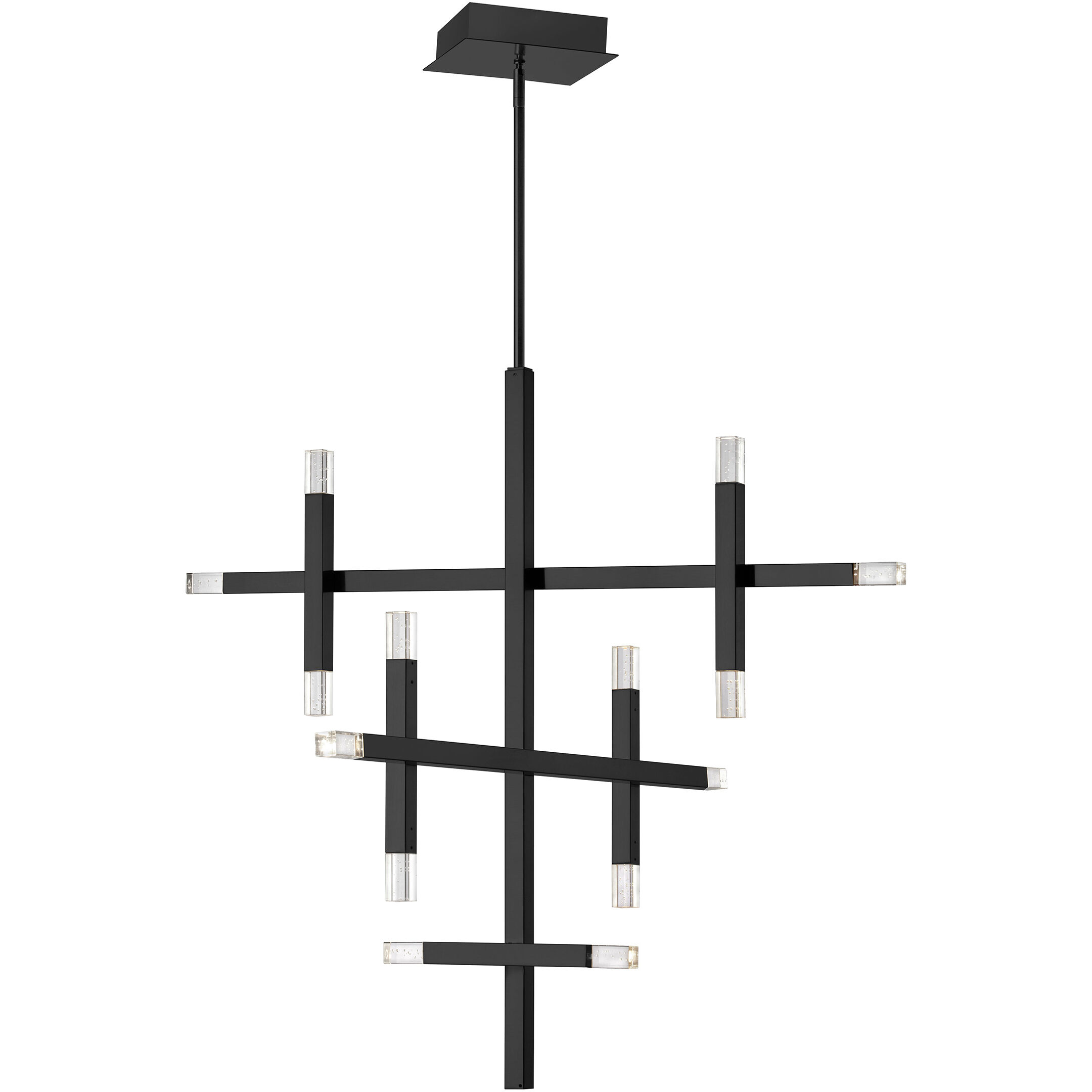 Francesca LED 35.5 inch Matte Black Chandelier Ceiling Light