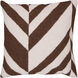 Fallon 22 inch Dark Brown, Ivory Pillow Kit