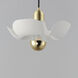 Poppy LED 11.75 inch White and Satin Brass Single Pendant Ceiling Light