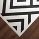 Optika 36 X 24 inch Black/White Rug in 2 x 3