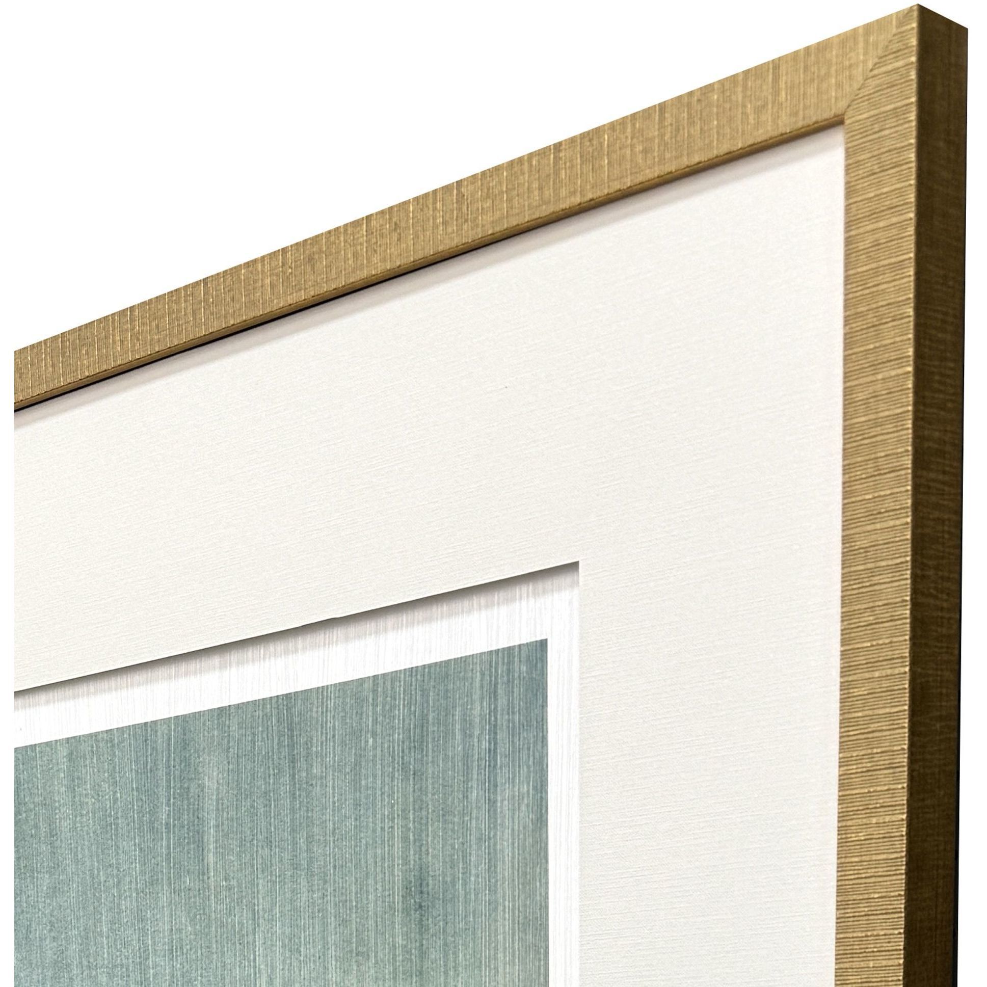 Dancing in the Break Yellow and Blue and White Framed Art