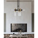 Koa 6 Light 34 inch Patina Brass/Soft Black Chandelier Ceiling Light