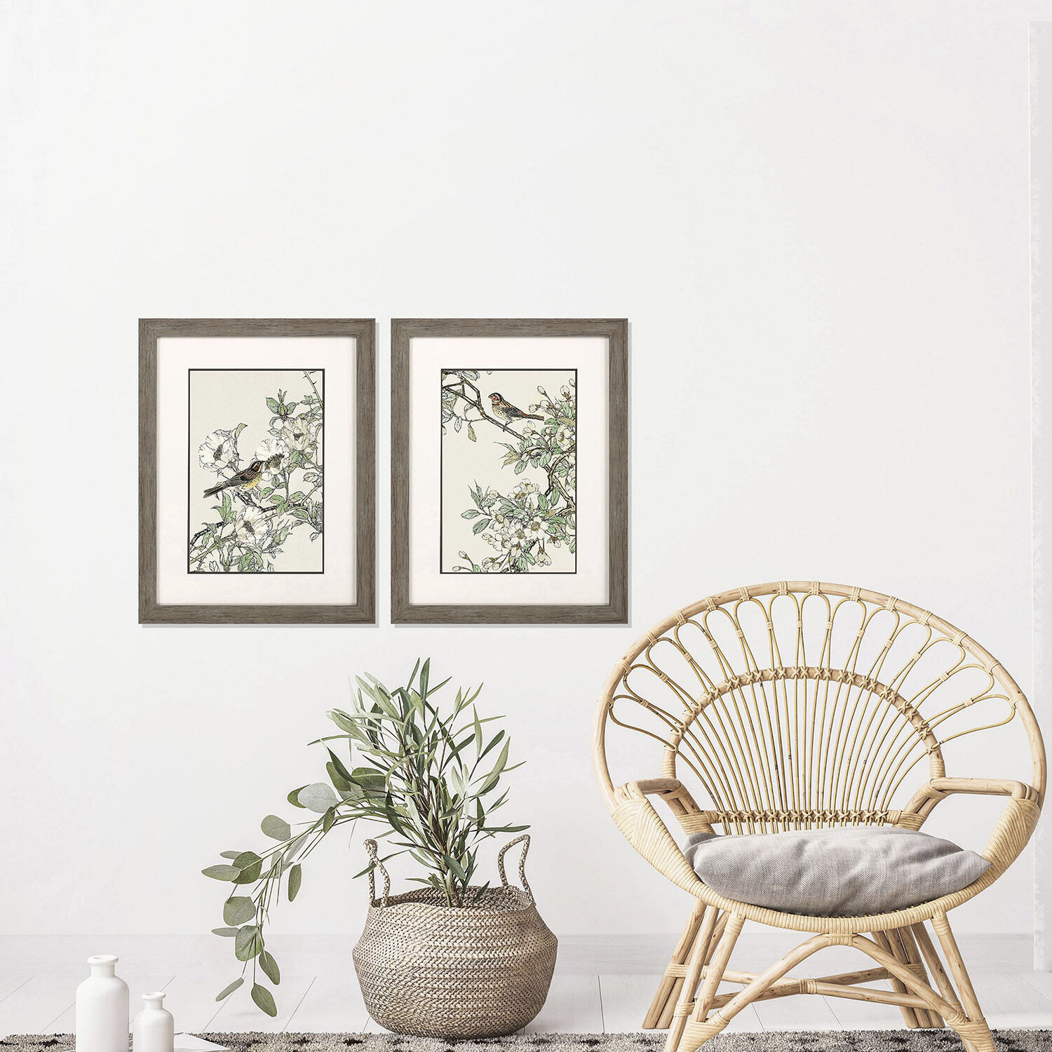 Animals Green and Brown and Yellow and Beige Framed Art, Propac