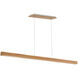 Drift Linear Pendant Ceiling Light in 84in., Walnut