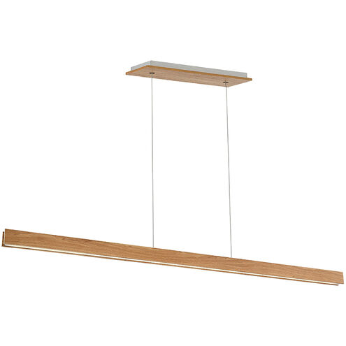 Drift LED 84 inch Walnut Linear Pendant Ceiling Light in 84in.