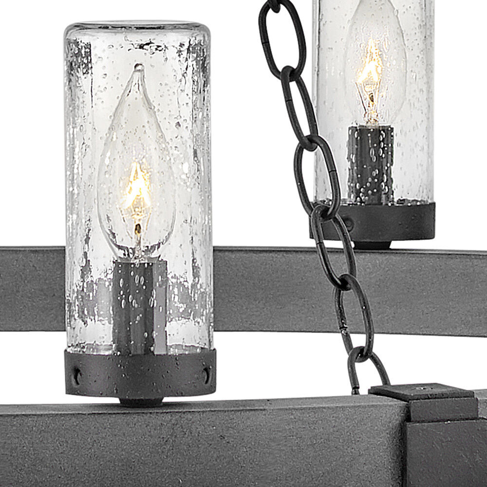 Open Air Sawyer LED 38 inch Aged Zinc with Distressed Black Outdoor Hanging