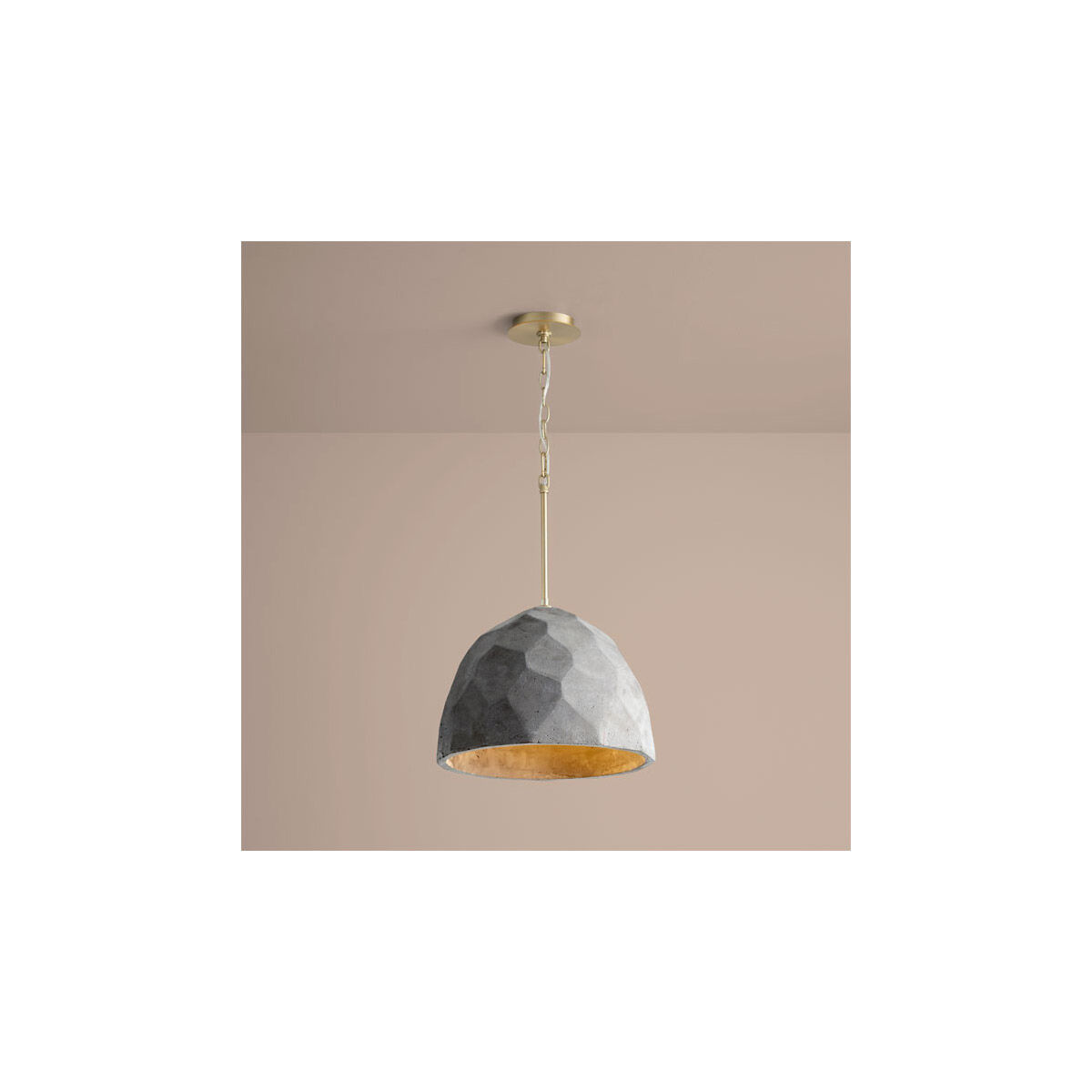 Maria 1 Light 16 inch Aged Brass/Dark Gray Pendant Ceiling Light