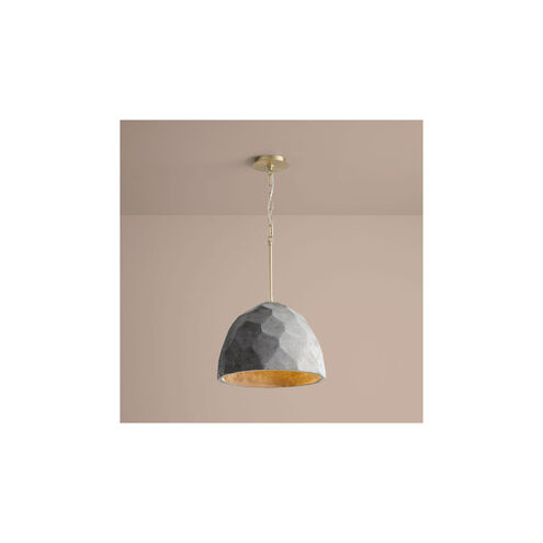 Maria 1 Light 16 inch Aged Brass/Dark Gray Pendant Ceiling Light