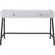 Checkmate 48 X 22 inch Checkmate White with Black Desk
