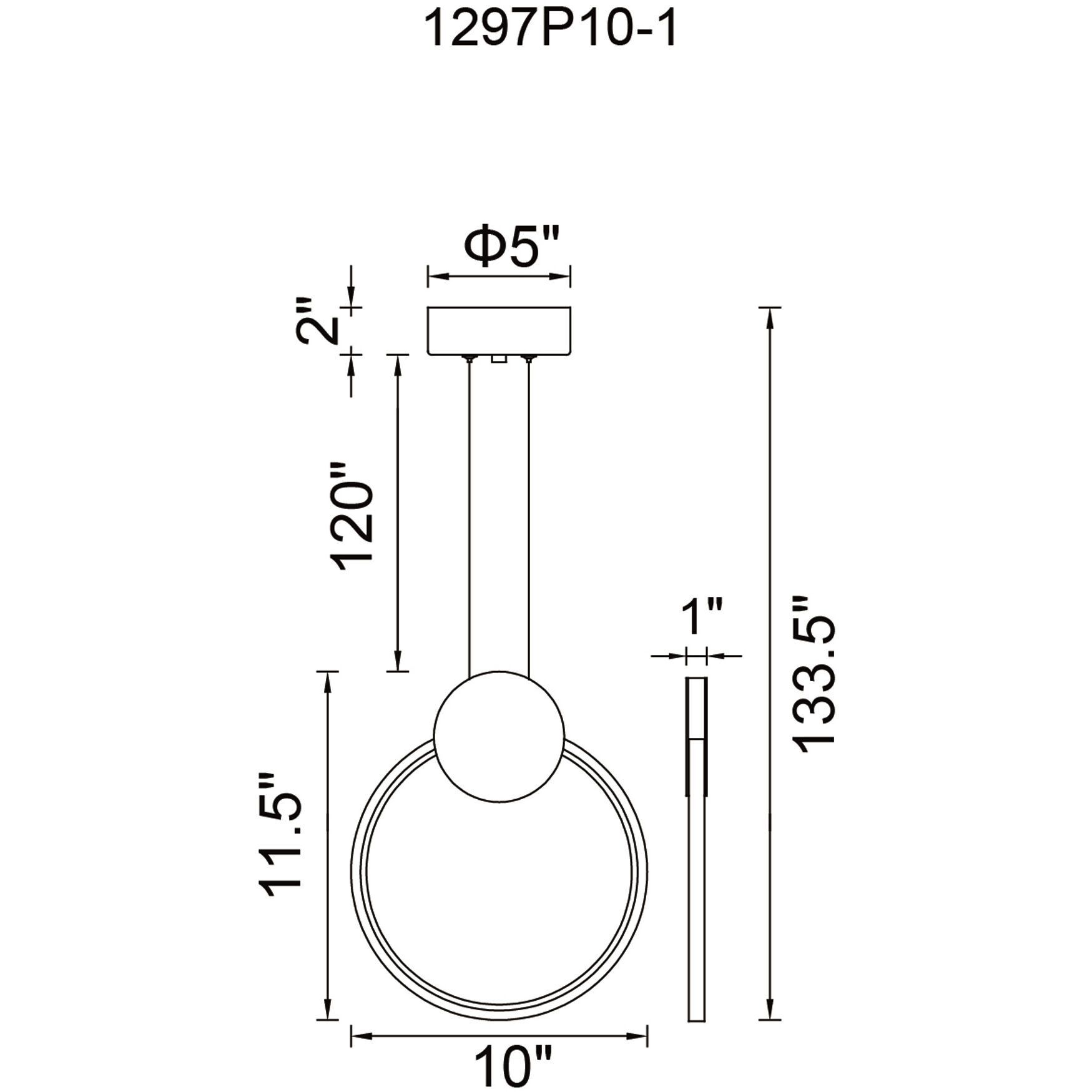 Pulley LED 10 inch Satin Gold Mini Pendant Ceiling Light